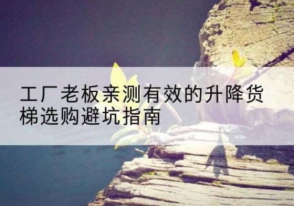 晋中升降货梯怎么选-工厂老板亲测有效的升降货梯选购避坑指南